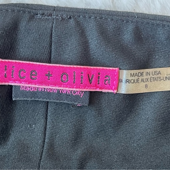 ALICE + OLIVIA low waist Y2K trousers size 8 black - Picture 3 of 12
